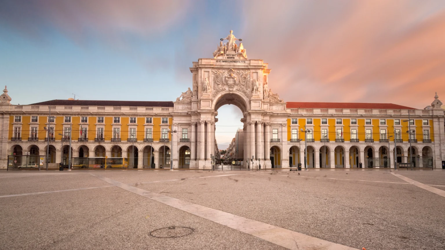 Piazza do Comercio a Lisbona
