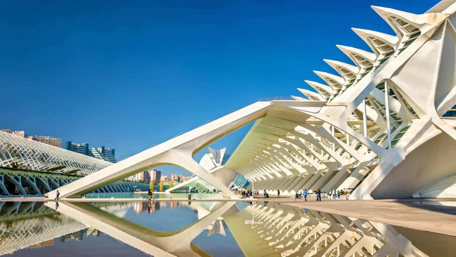 Ciudad de las Artes y las Ciencias a Valencia (Calatrava)
