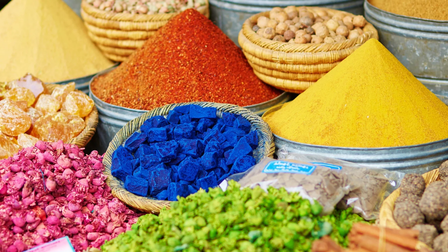 marocco marrakech colori spezie souk