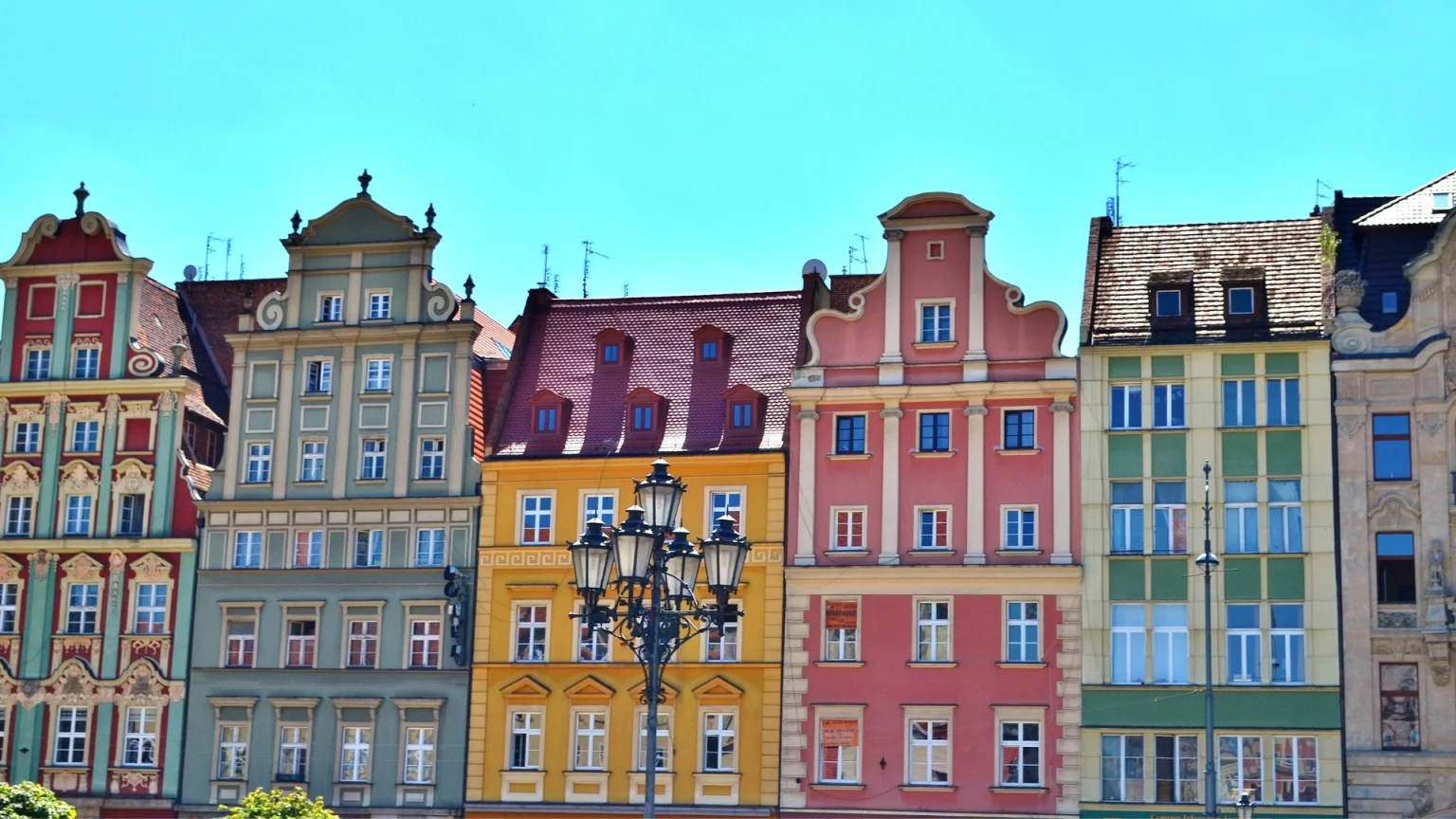 polonia wroclaw palazzi città vecchia centro storico